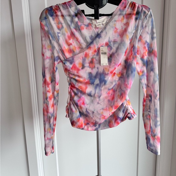 Mesh multicolour long sleeve blouse Anthropologie - Picture 6 of 6